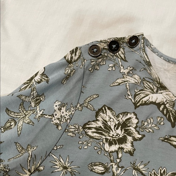 J. Jill Floral Long Sleeve Top in Blue and White - Picture 3 of 8